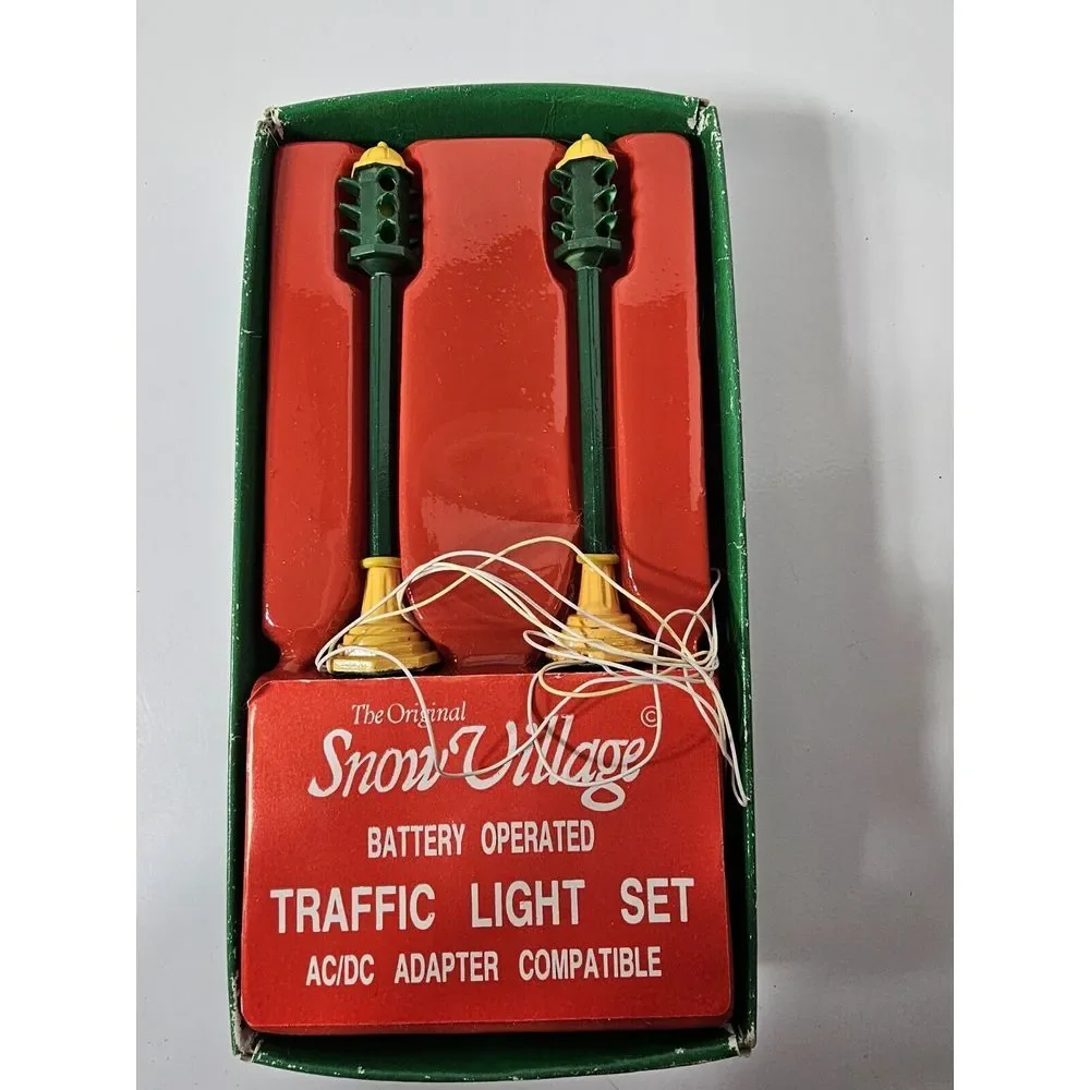 Department 56 The Original Snow Village Traffic Light Set #5500-0 Christmas‎